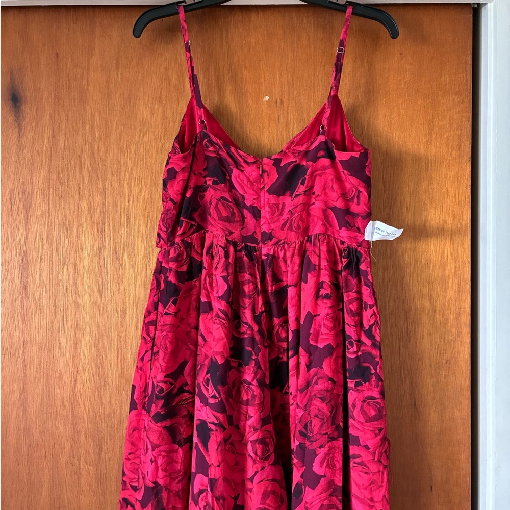 NWT Fame and Partners Red Rose Maxi Jumpsuit - Picture 12 of 12